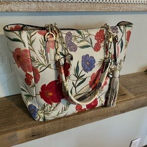 Kate Spade Kingston Drive Blossom Vivian tote leather floral print chain strap